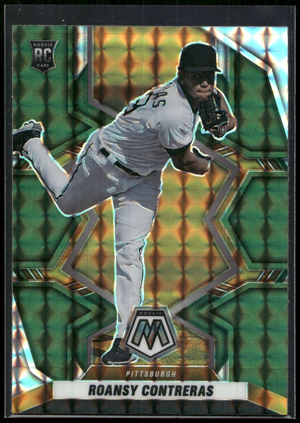 2022 Panini Mosaic #238 Roansy Contreras Green Mosaic