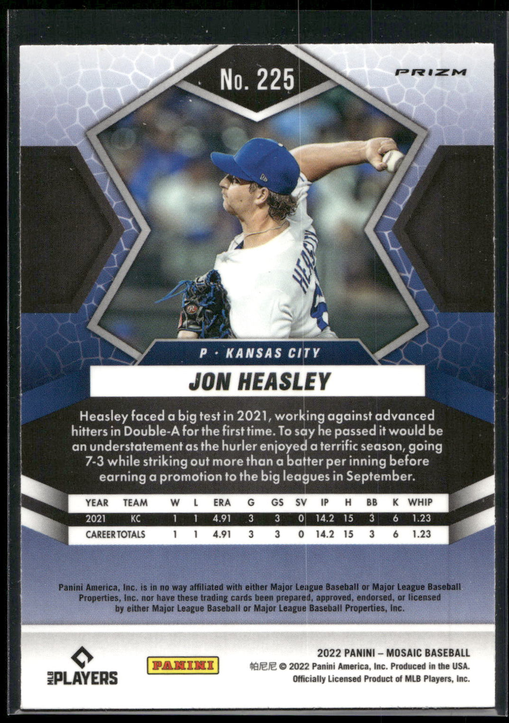 2022 Panini Mosaic #225 Jon Heasley Green Mosaic