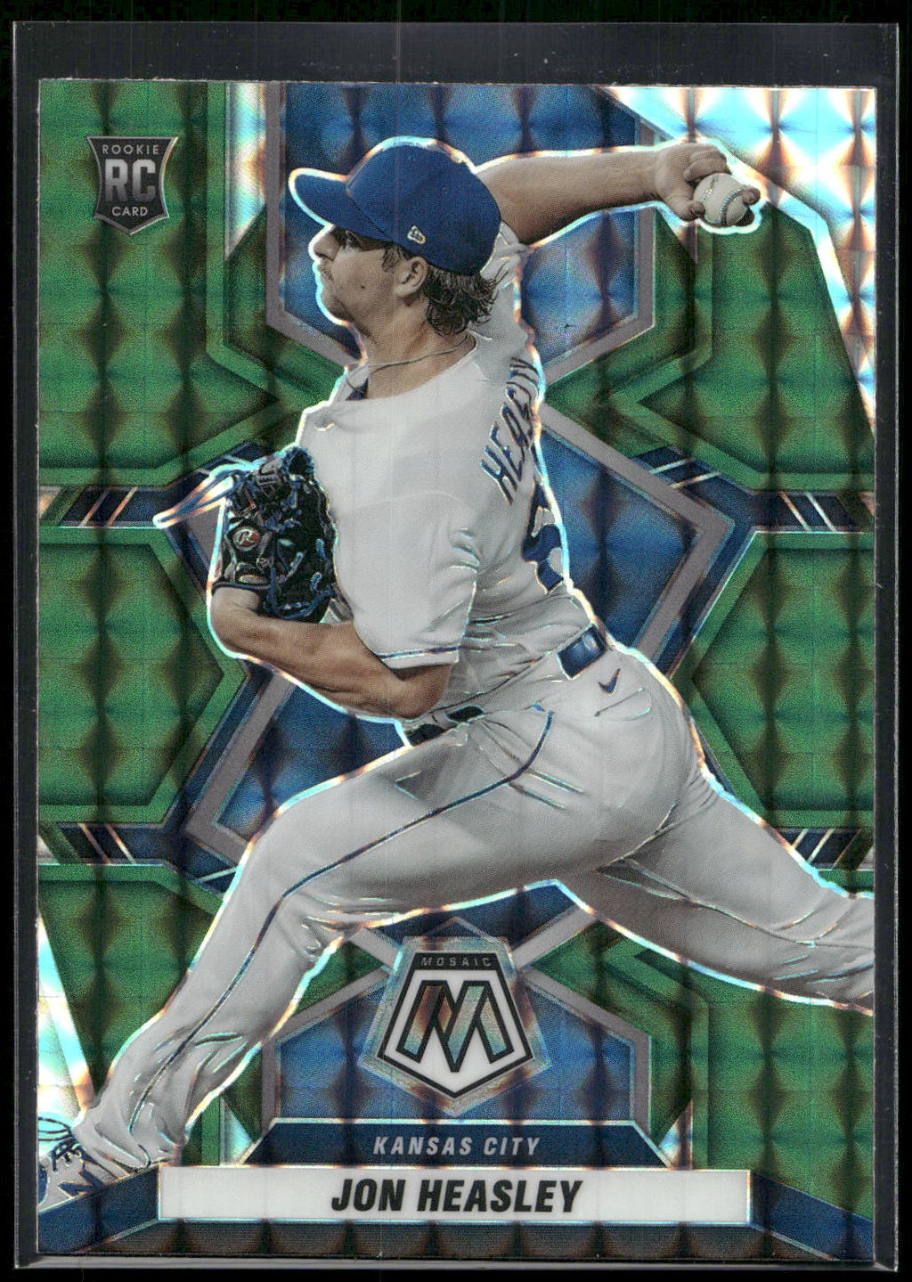 2022 Panini Mosaic #225 Jon Heasley Green Mosaic