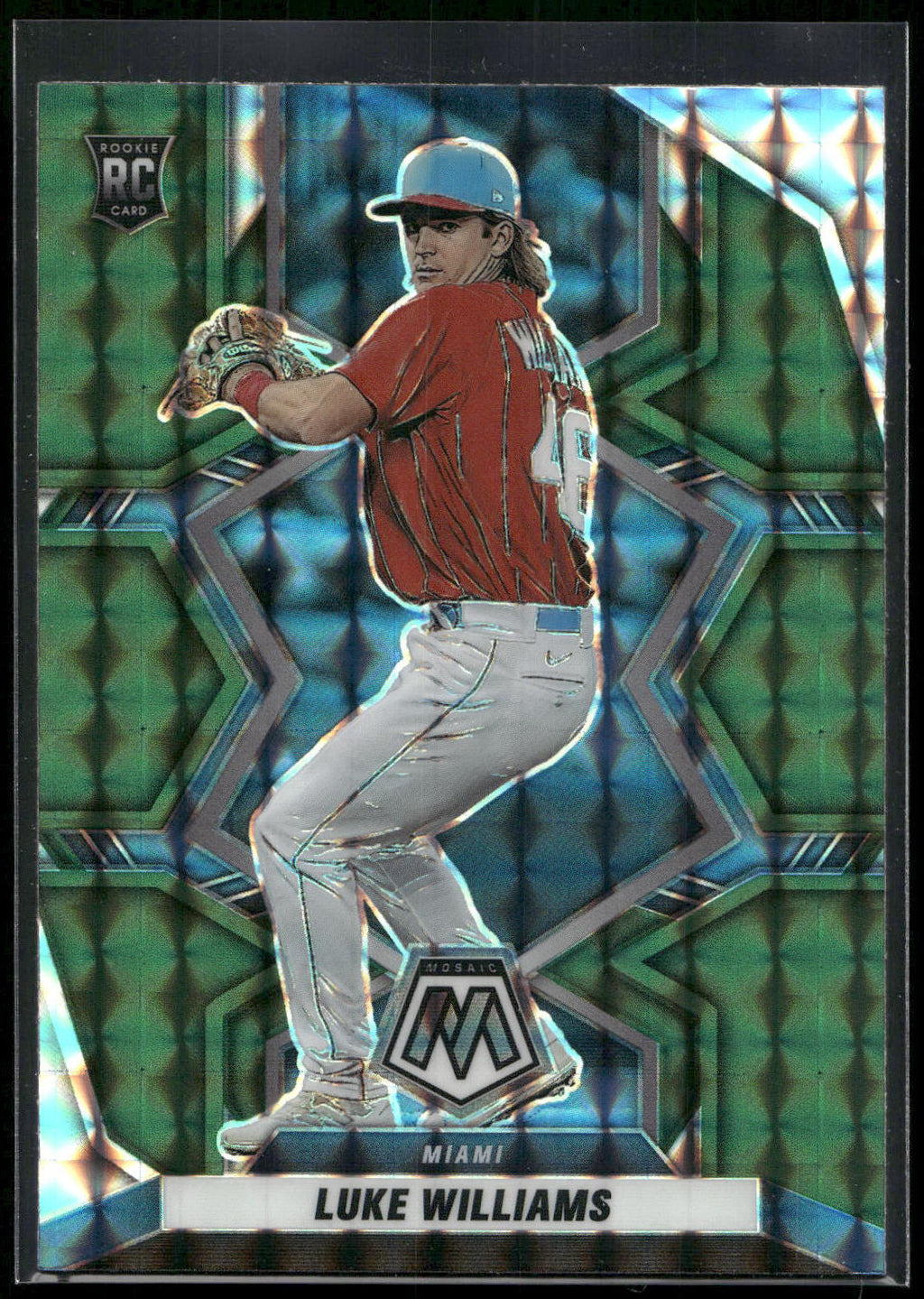 2022 Panini Mosaic #257 Luke Williams Green Mosaic