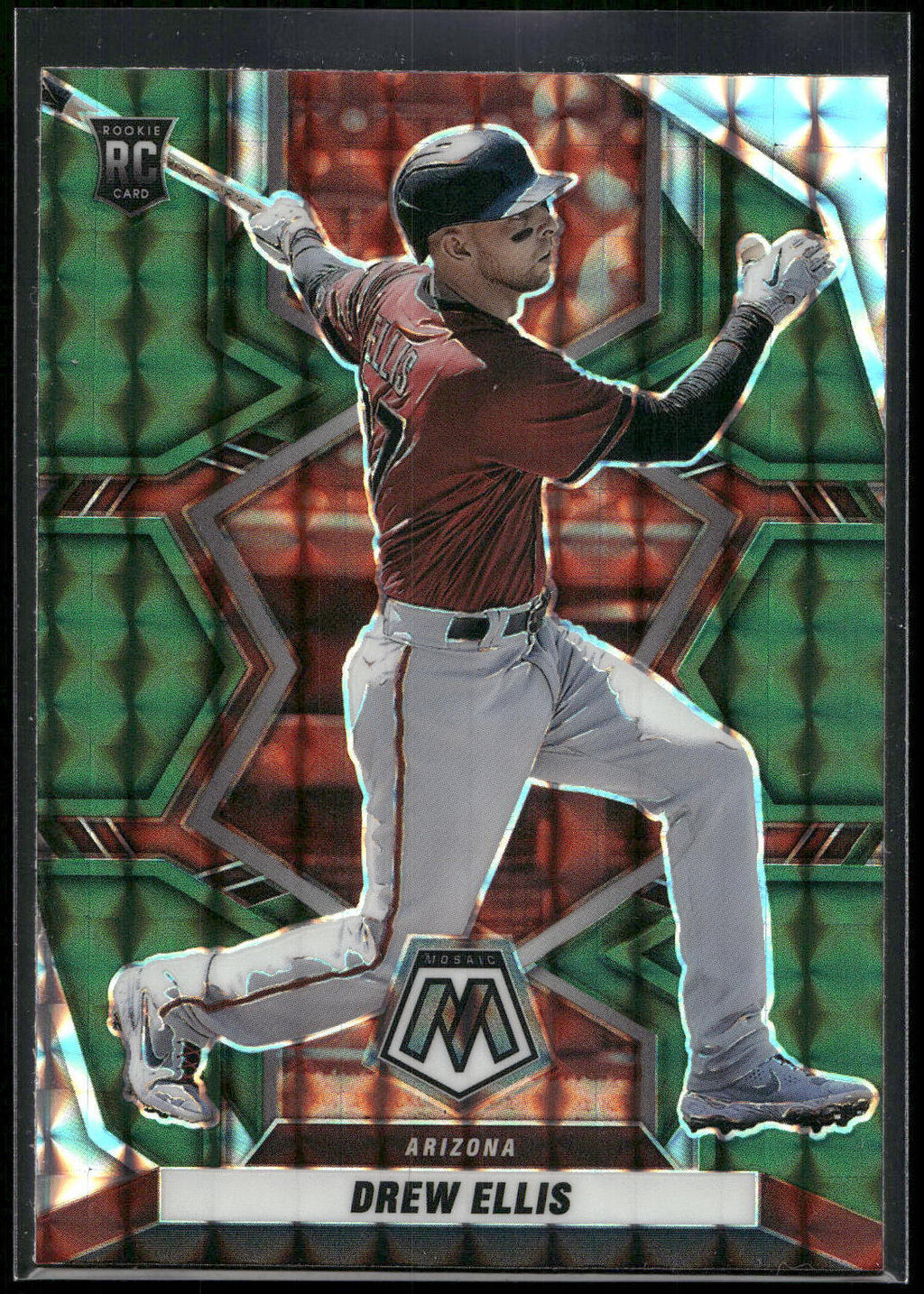 2022 Panini Mosaic #204 Drew Ellis Green Mosaic