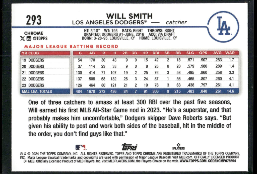2024 Topps Chrome #293 Will Smith