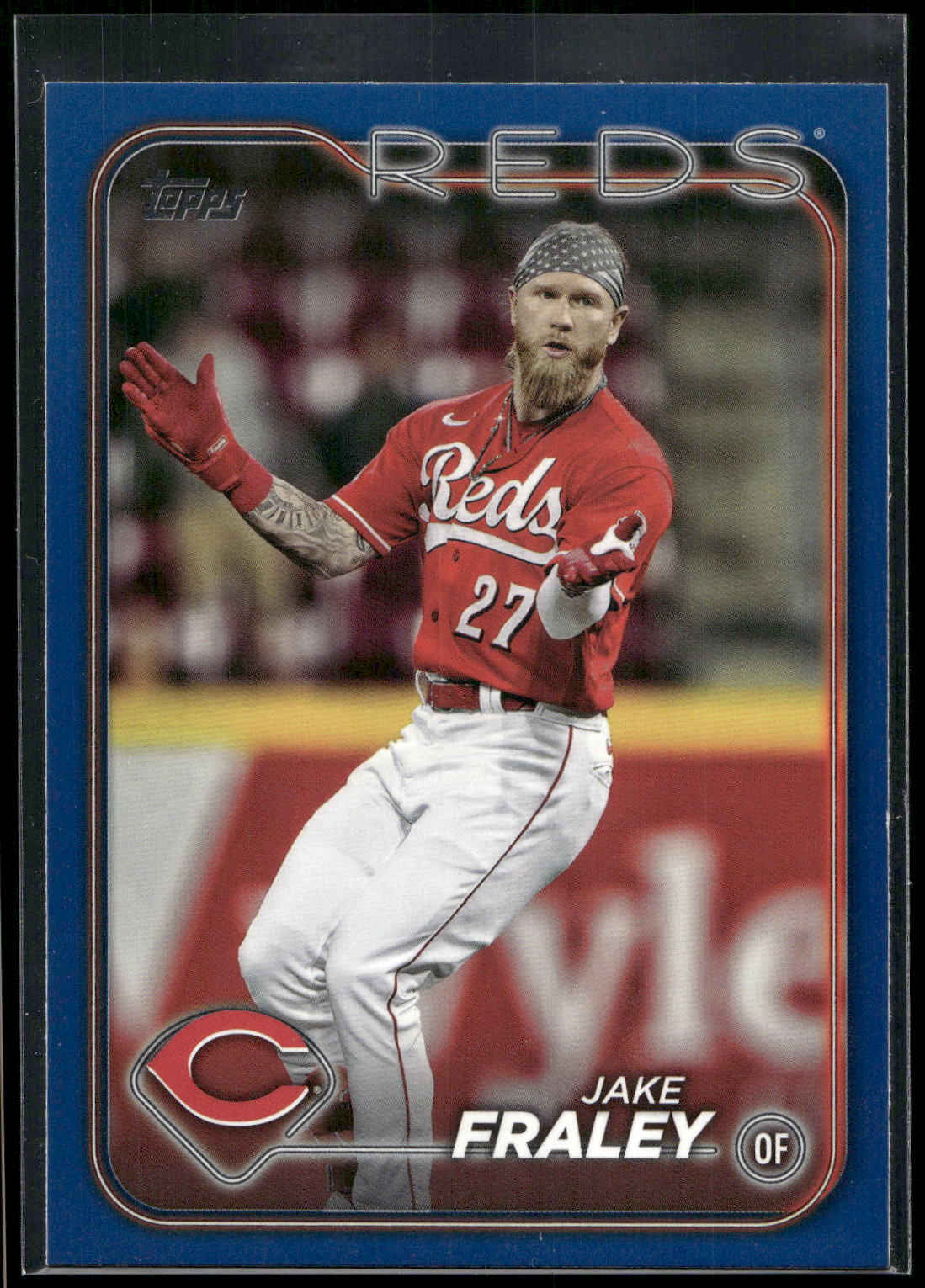 2024 Topps #261 Jake Fraley Royal Blue