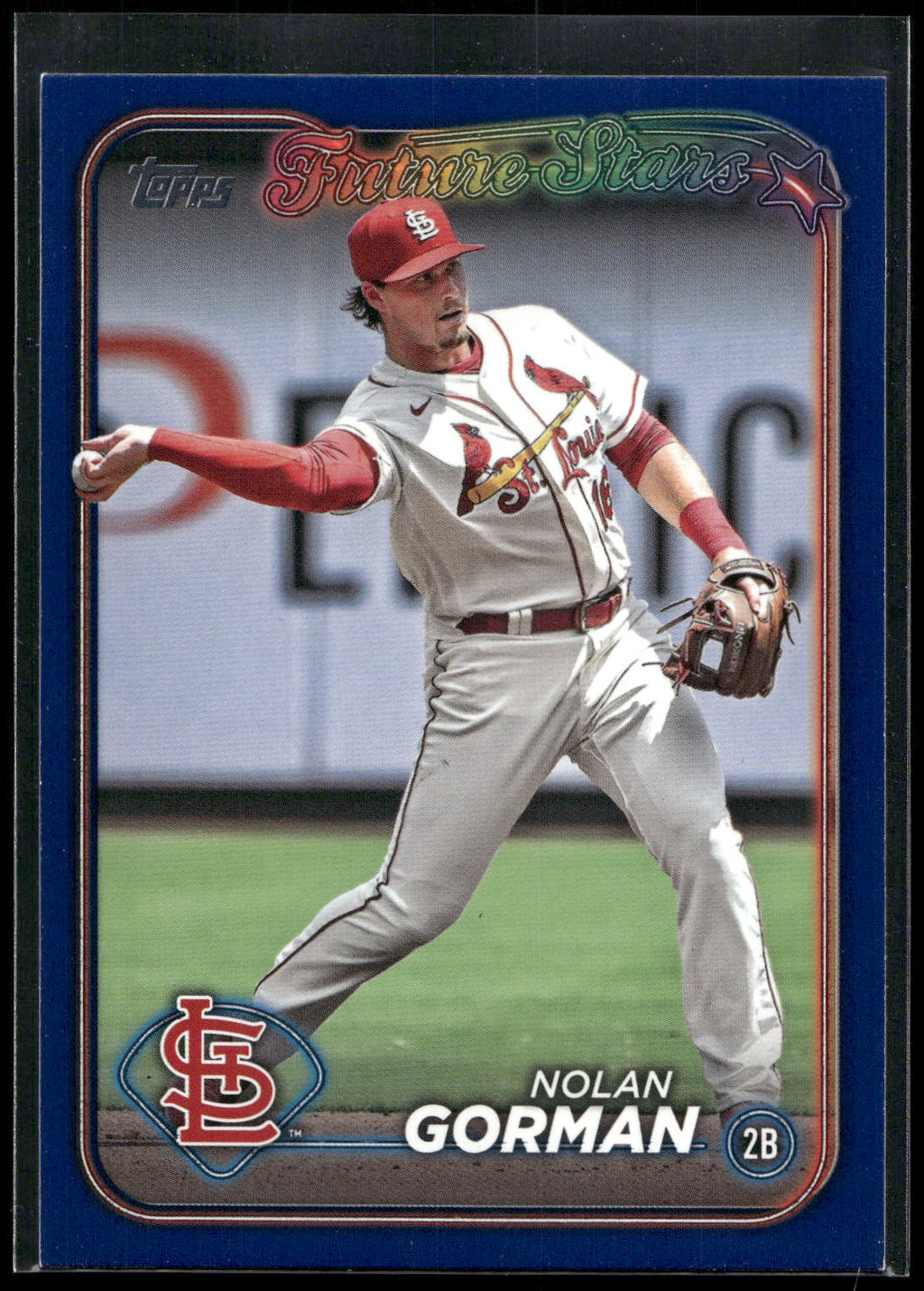 2024 Topps #591 Nolan Gorman Royal Blue