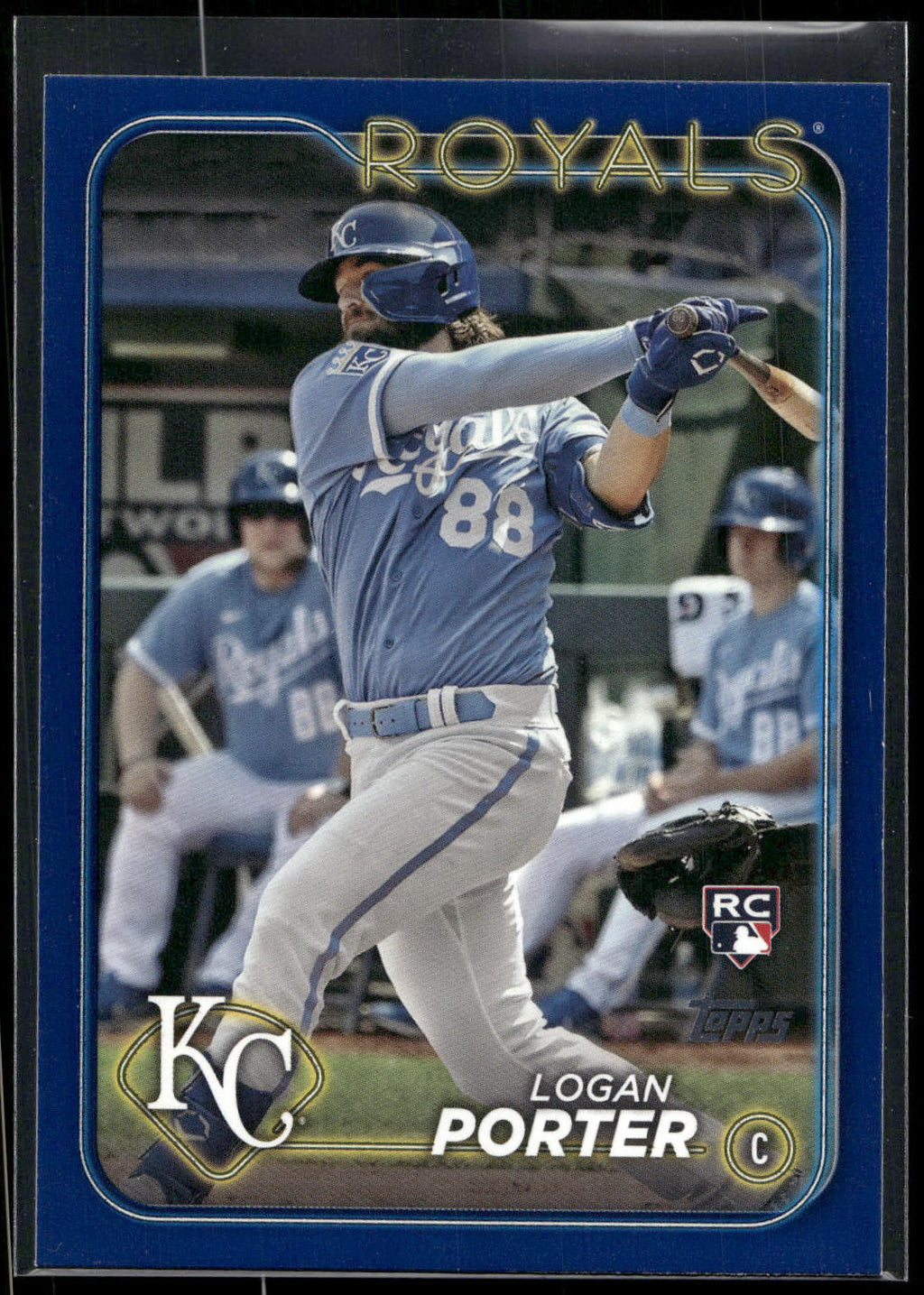 2024 Topps #666 Logan Porter Royal Blue