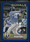2024 Topps #666 Logan Porter Royal Blue