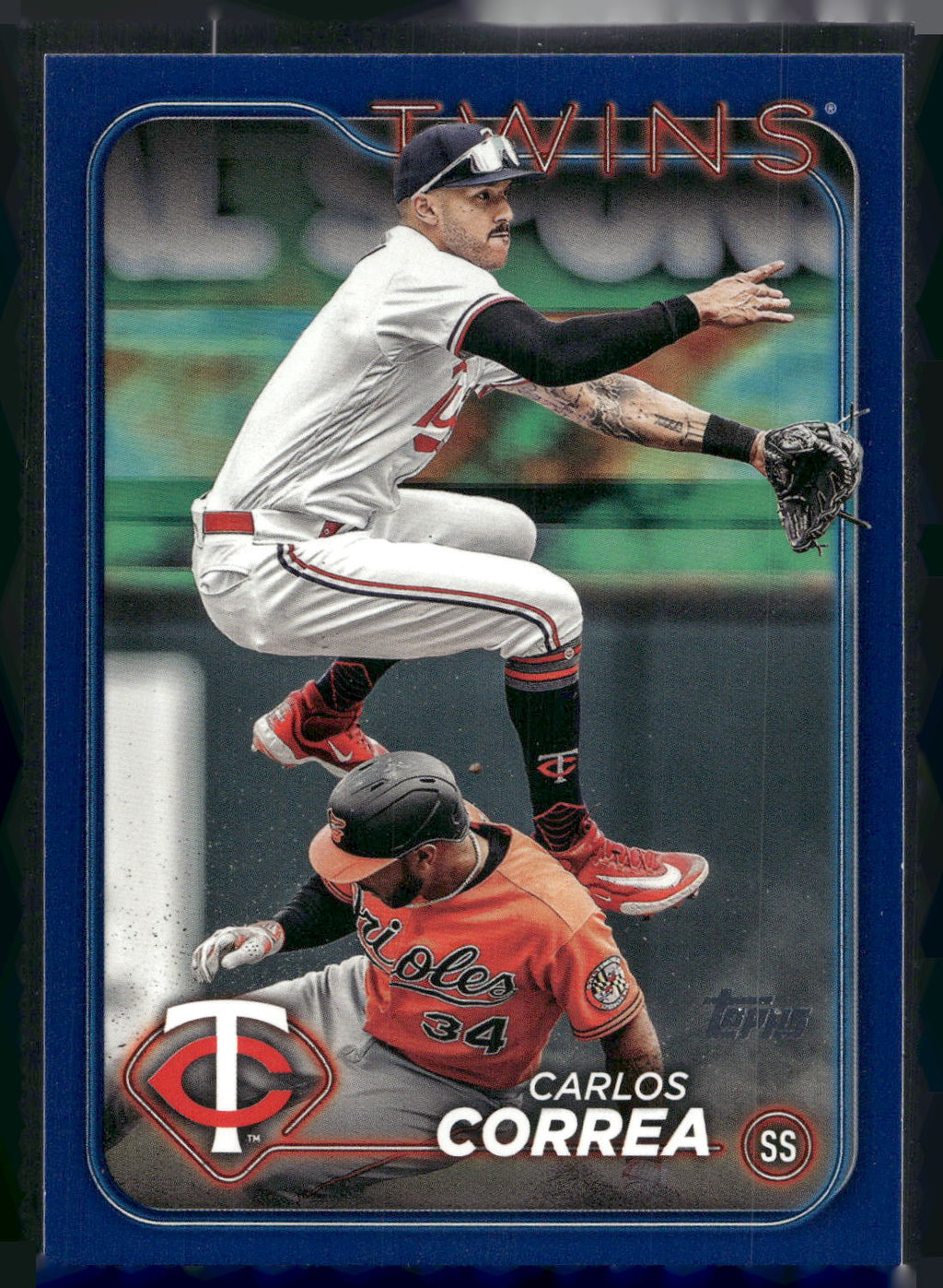 2024 Topps #400 Carlos Correa Royal Blue