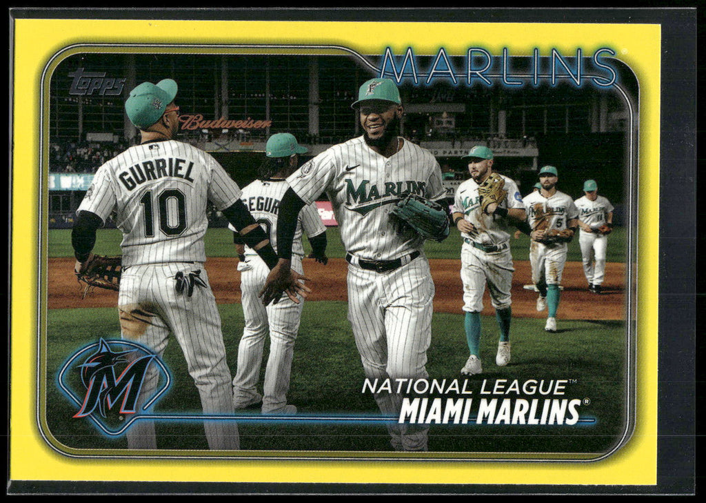 2024 Topps #252 Miami Marlins Yellow