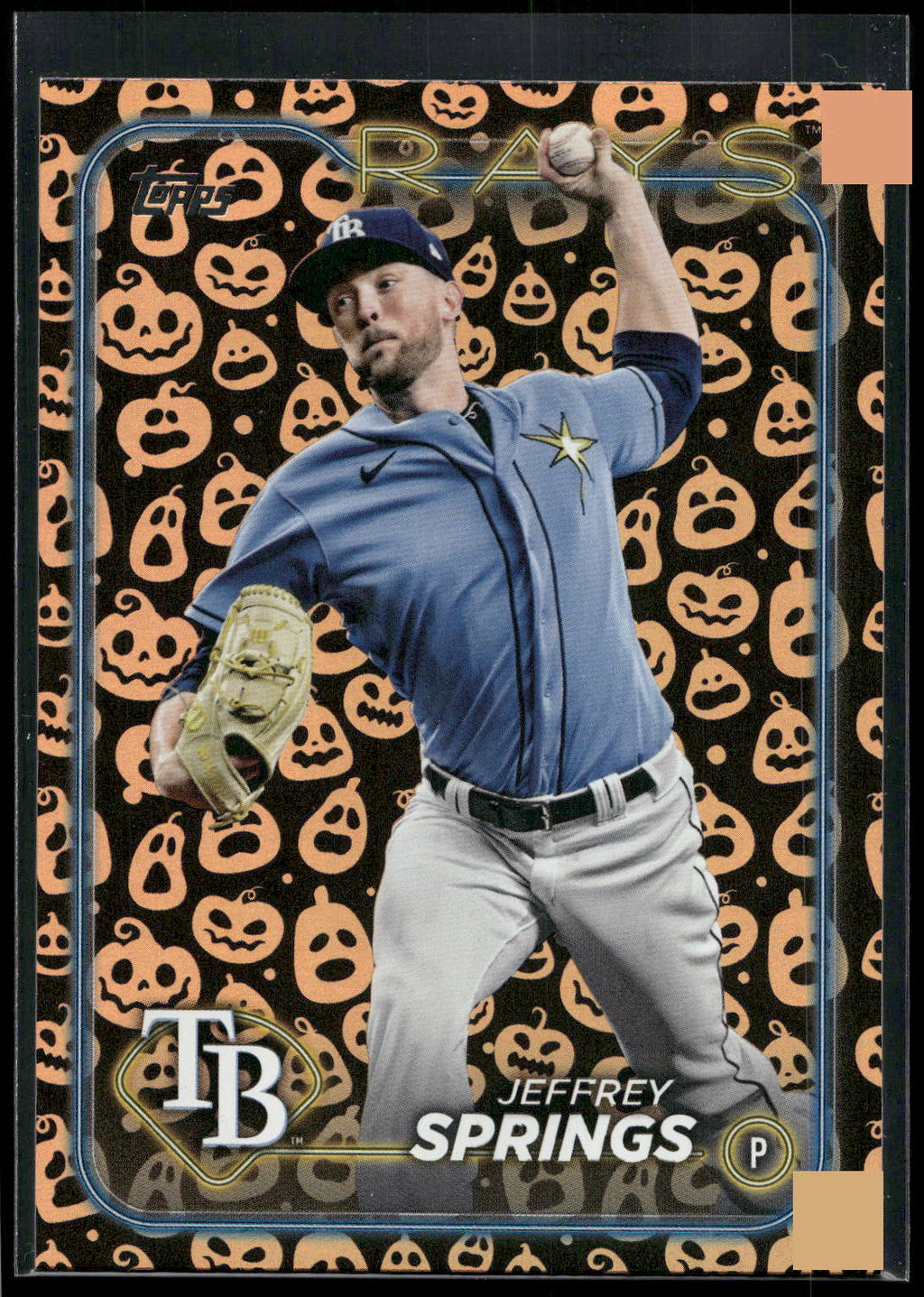 2024 Topps Update #US74 Jeffrey Springs Holiday Jack O'Lanterns