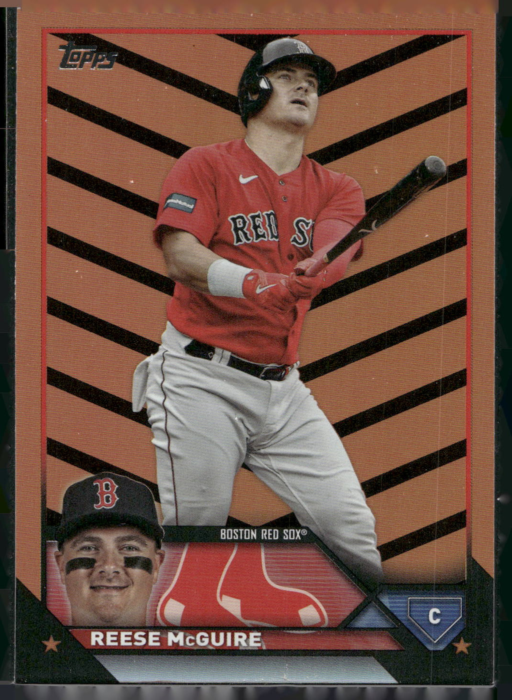 2023 Topps Update #US115 Reese McGuire Orange and Black Foil