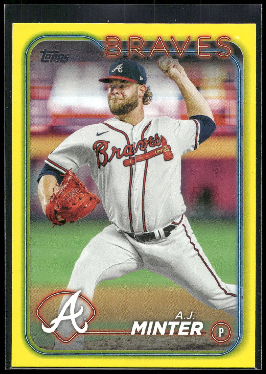2024 Topps #539 A.J. Minter Yellow