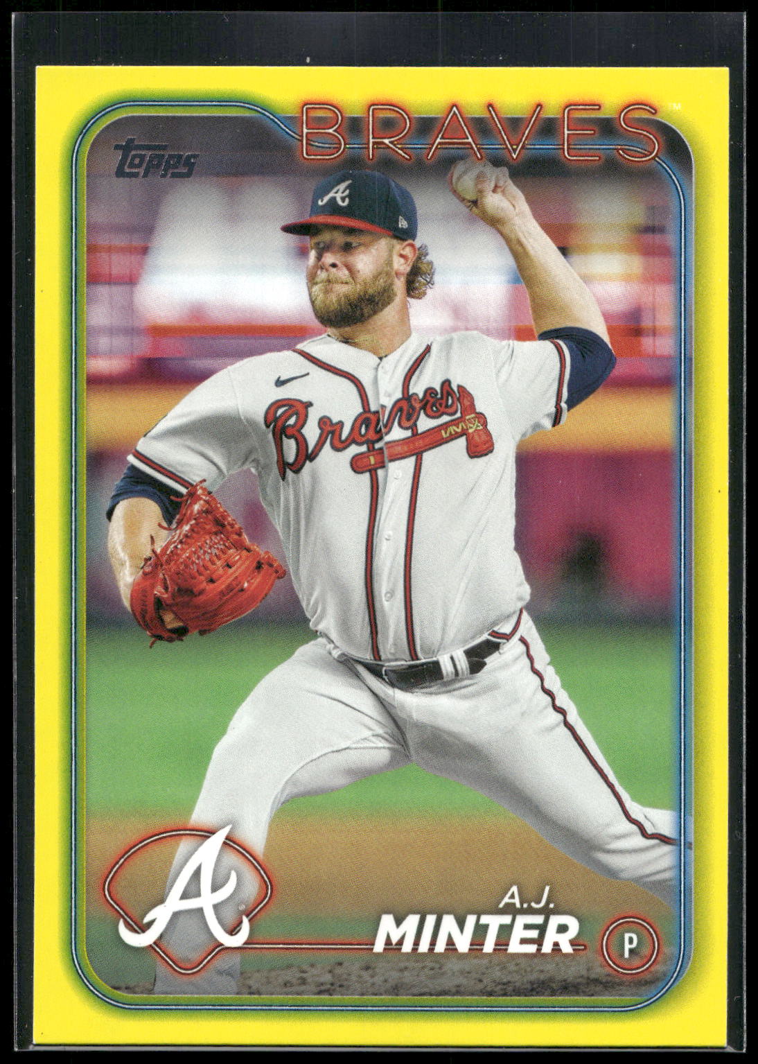 2024 Topps #539 A.J. Minter Yellow