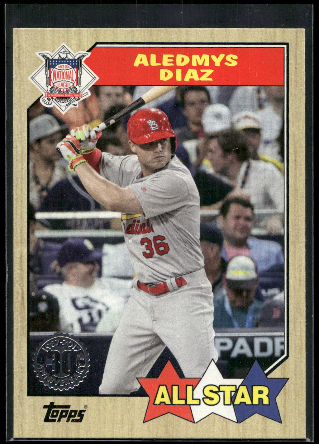 2017 Topps #87-181 Aledmys Diaz 1987 Topps Baseball 30th Anniversary
