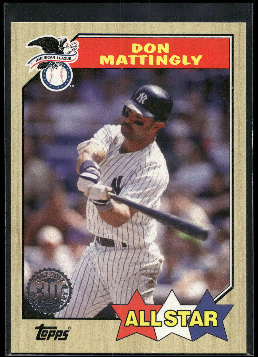 2017 Topps #87-153 Don Mattingly 1987 Topps Baseball 30th Anniversary