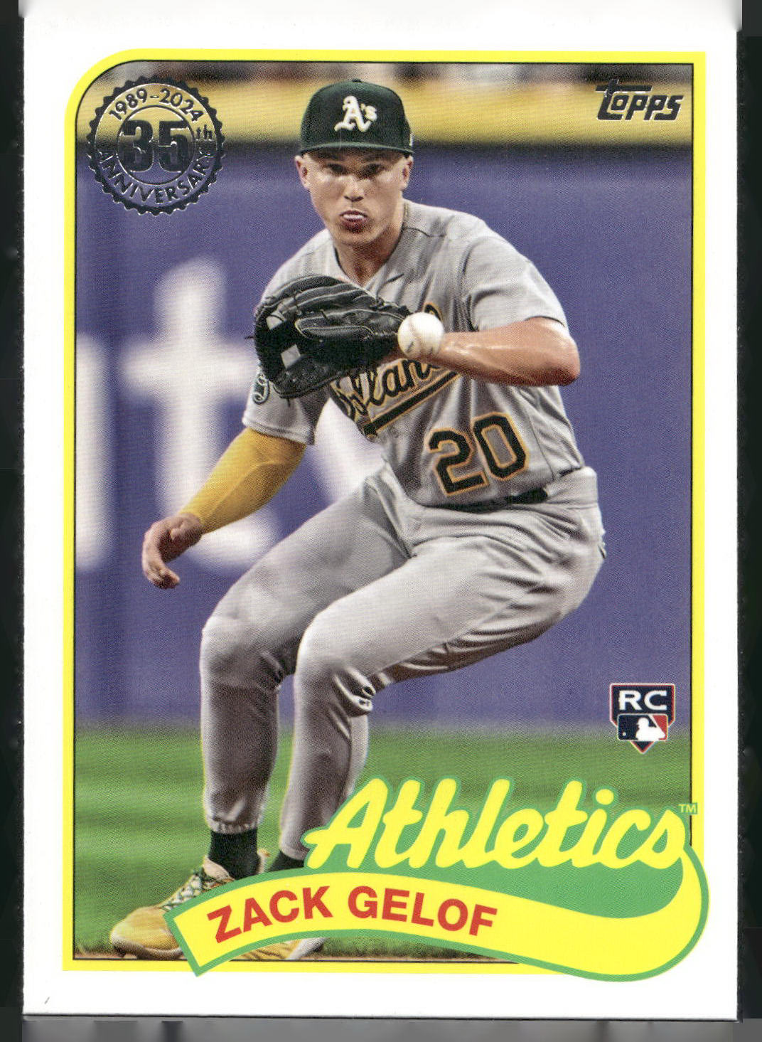 2024 Topps #89B-90 Zack Gelof 1989 Topps Baseball 35th Anniversary (Series One)