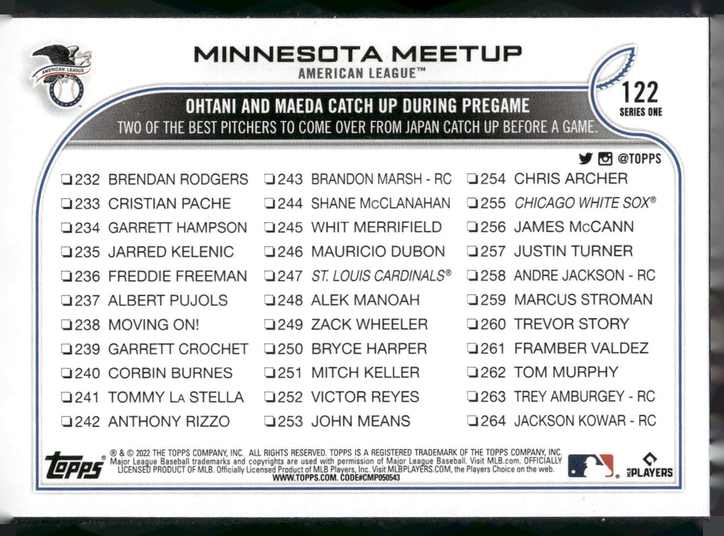 2022 Topps #122 Minnesota Meetup Royal Blue