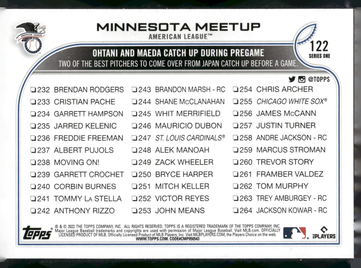 2022 Topps #122 Minnesota Meetup Royal Blue