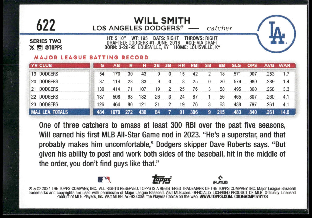 2024 Topps #622 Will Smith Yellow