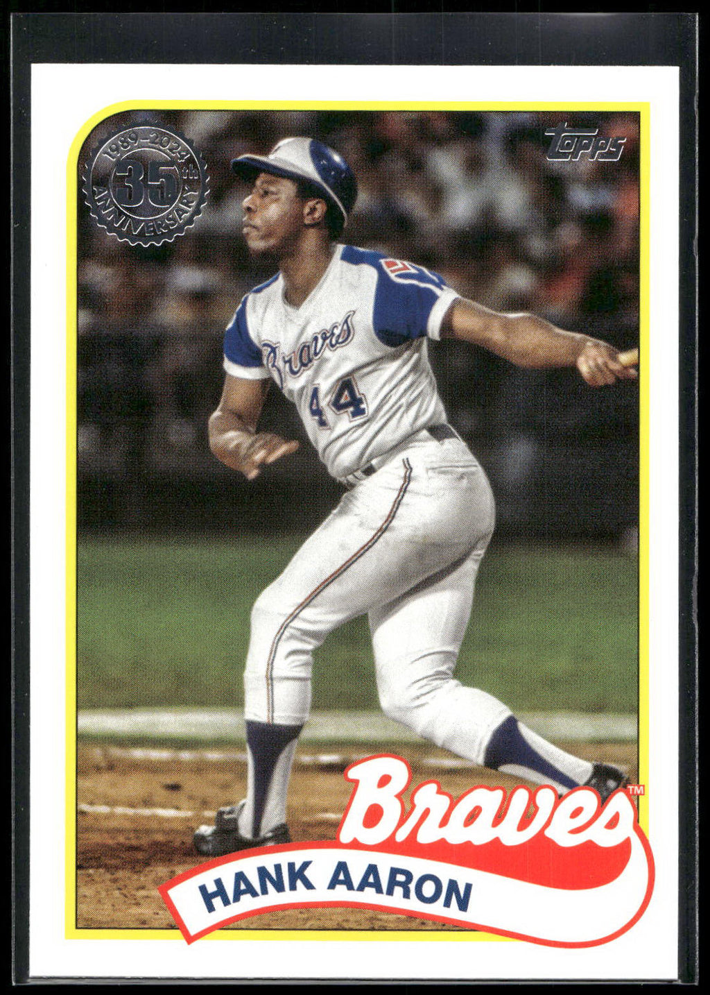 2024 Topps #89B2-2 Hank Aaron 1989 Topps Baseball 35th Anniversary (Series Two)