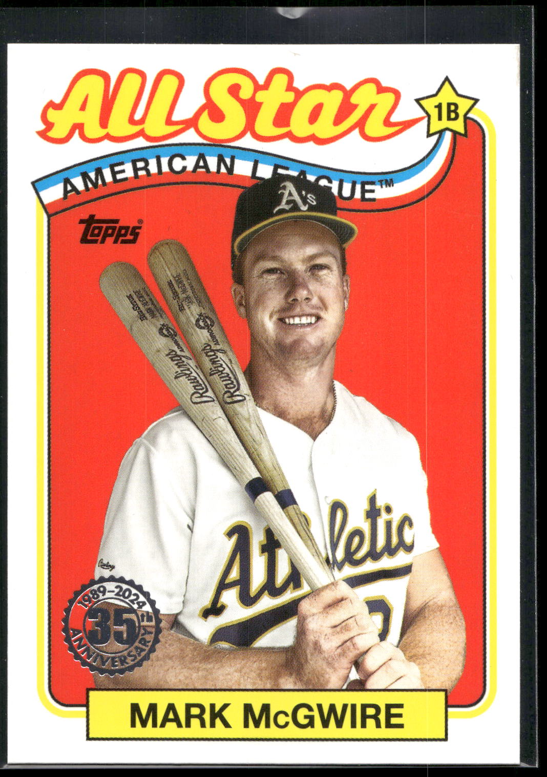 2024 Topps #89ASB-37 Mark McGwire 1989 Topps Baseball 35th Anniversary All-Stars