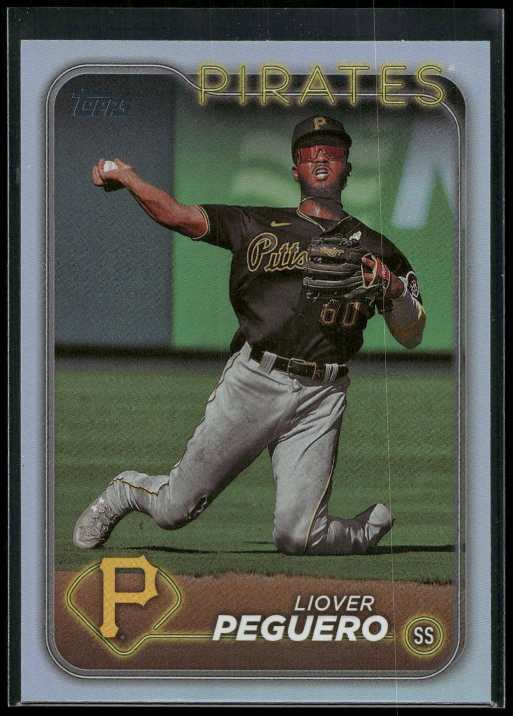 2024 Topps #542 Liover Peguero Rainbow Foil