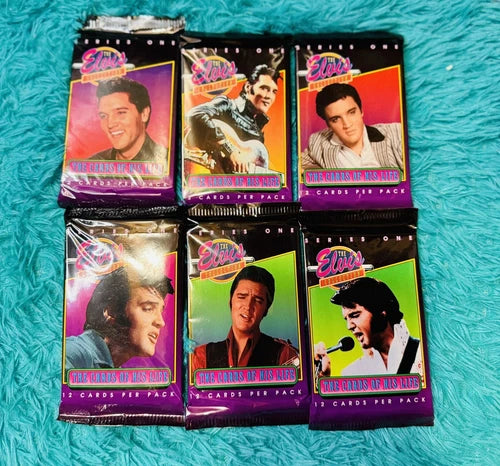 6 Pack Set - 1992 Topps Elvis Series 1 Sealed Wax Pack Lot of 6 Full Wrapper Set