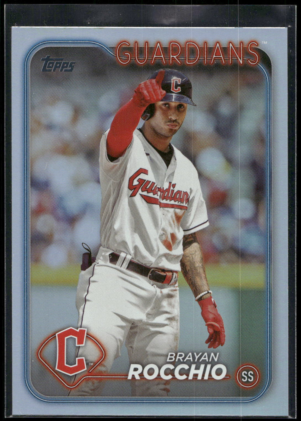 2024 Topps #473 Brayan Rocchio Rainbow Foil
