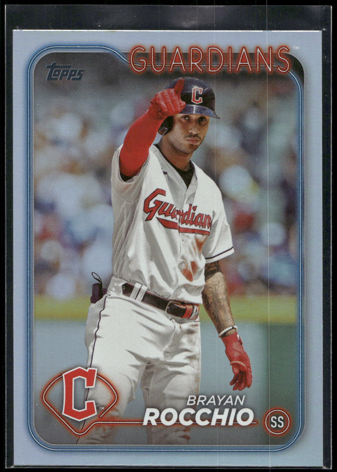 2024 Topps #473 Brayan Rocchio Rainbow Foil