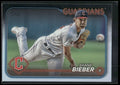 2024 Topps #107 Shane Bieber Rainbow Foil