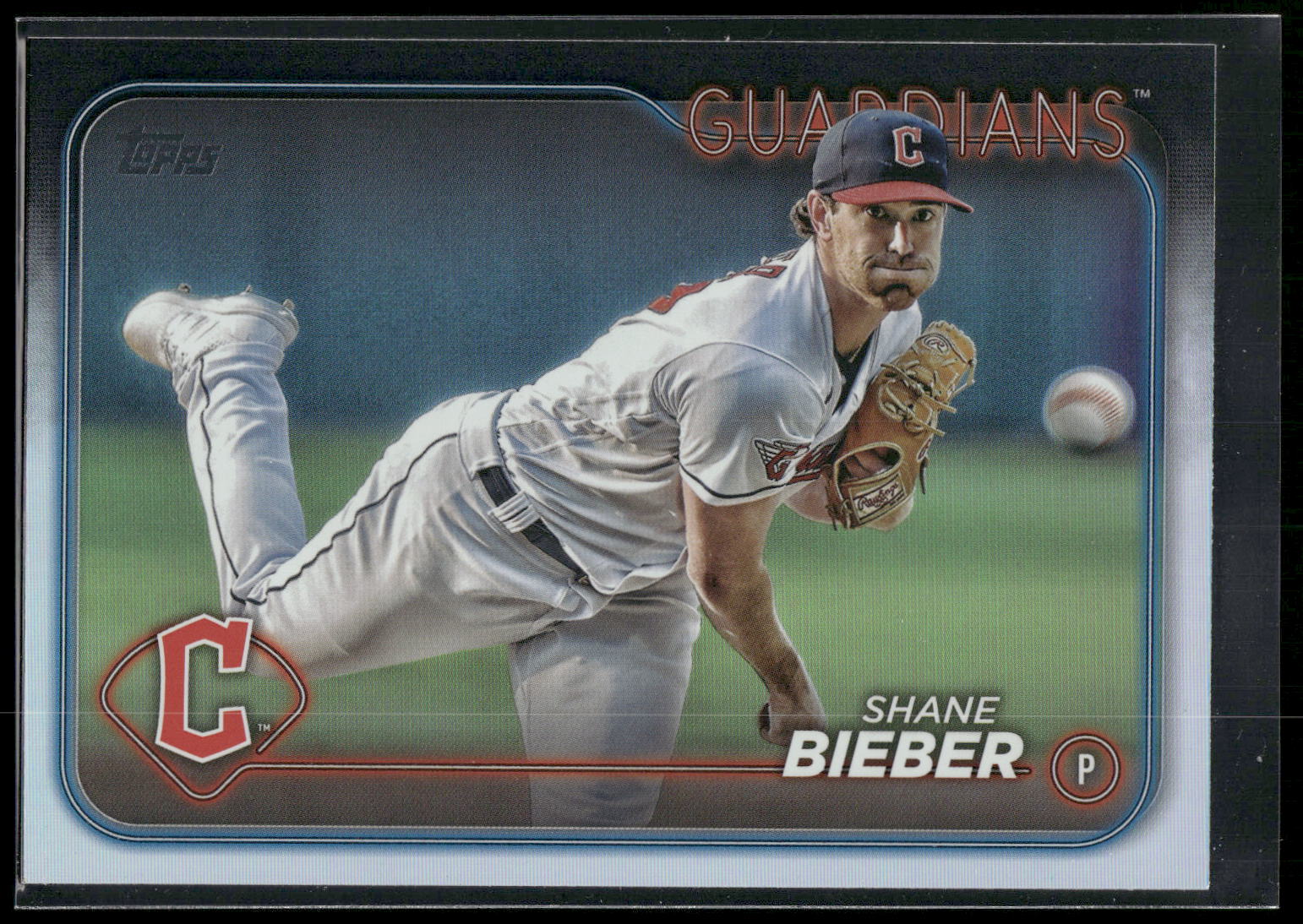 2024 Topps #107 Shane Bieber Rainbow Foil