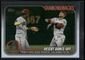 2024 Topps #190 Desert Dance-Off: Perdomo and Marte Celebrate W Rainbow Foil