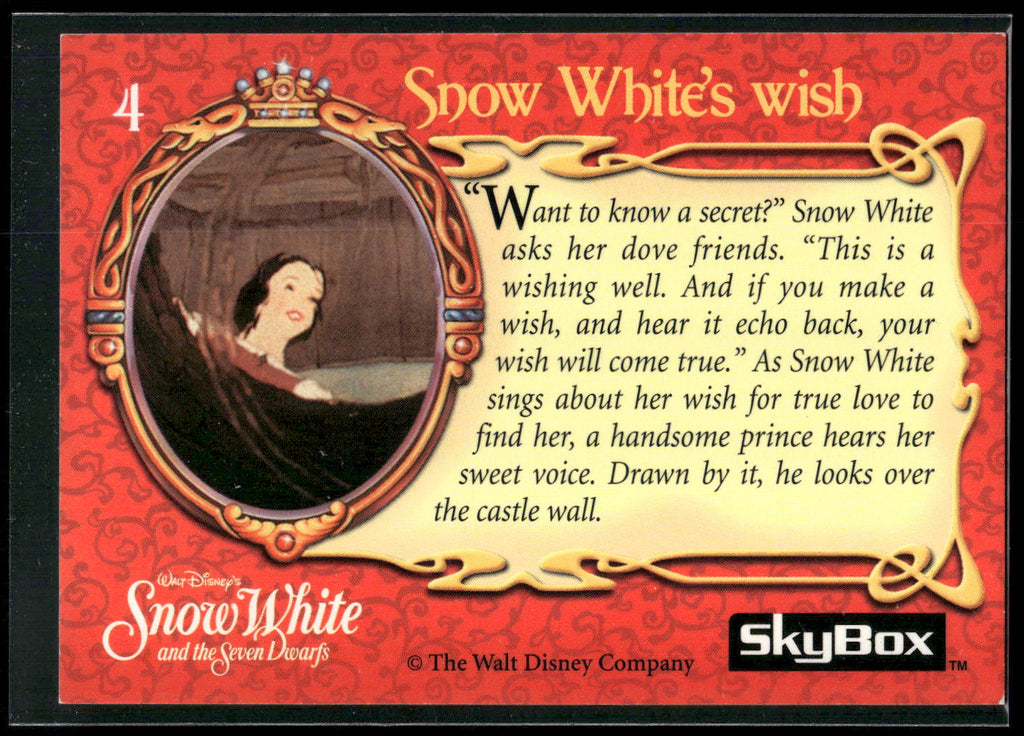 1993 SkyBox Snow White and the Seven Dwarfs #4 Snow White's wish
