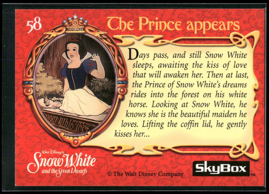 1993 SkyBox Snow White and the Seven Dwarfs #58 The Prince appears
