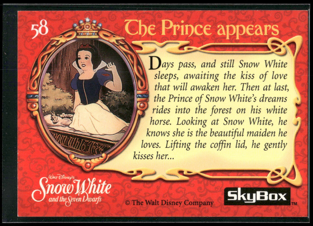 1993 SkyBox Snow White and the Seven Dwarfs #58 The Prince appears