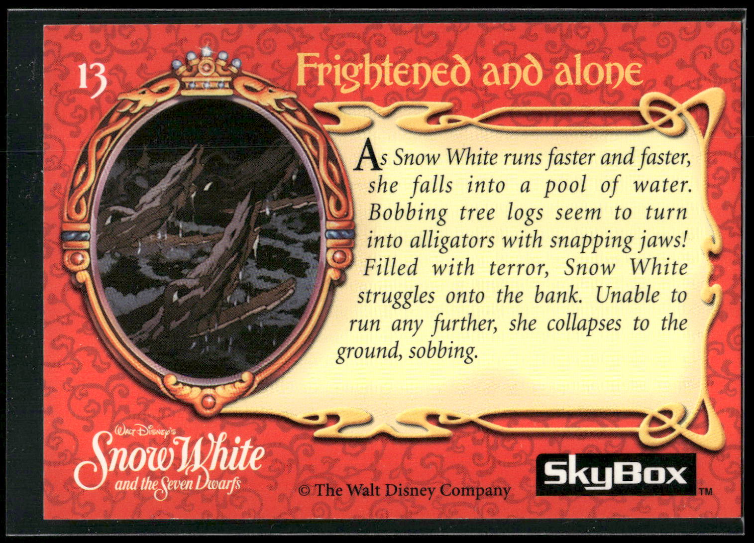 1993 SkyBox Snow White and the Seven Dwarfs #13 Frightened and alone