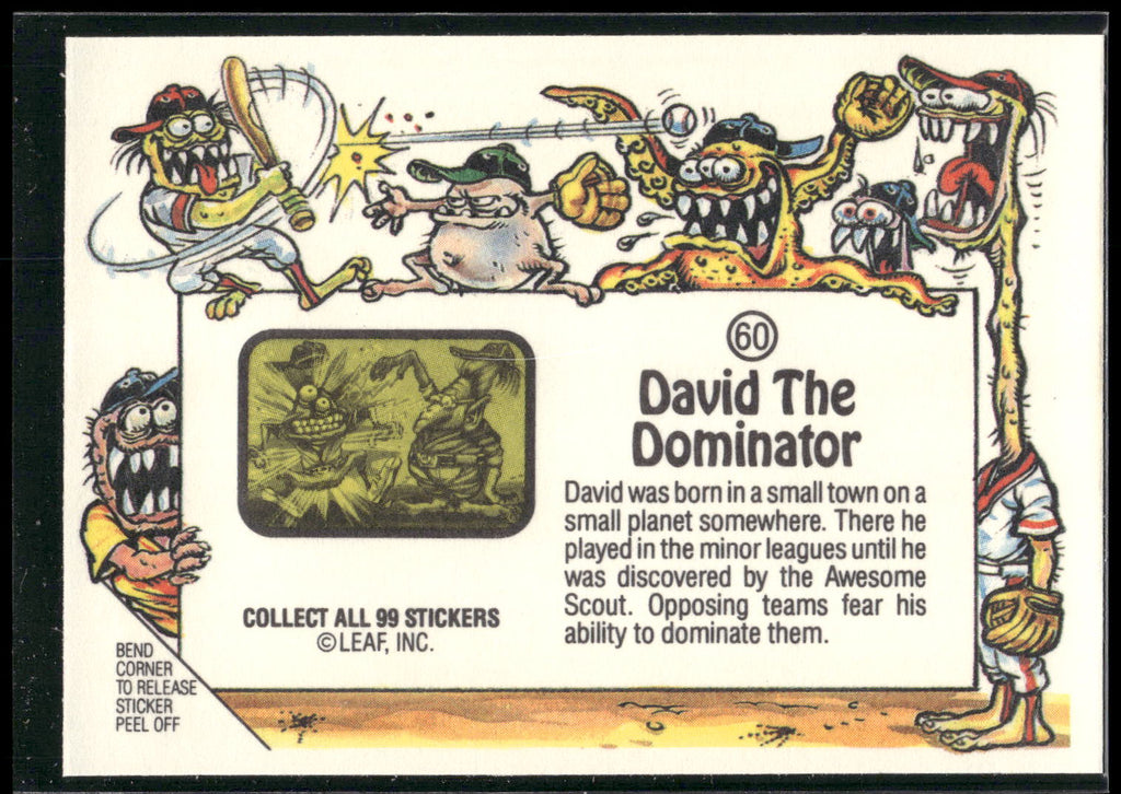 1988 Leaf Awesome All-Stars #60 David The Dominator