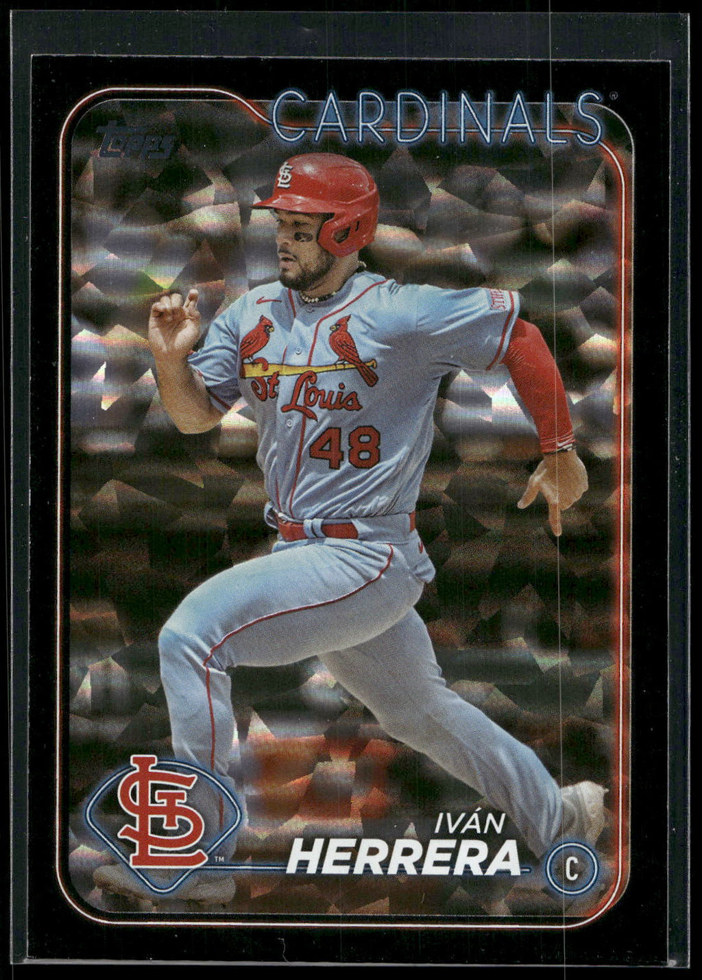 2024 Topps #681 Iván Herrera Black Crackle Foil