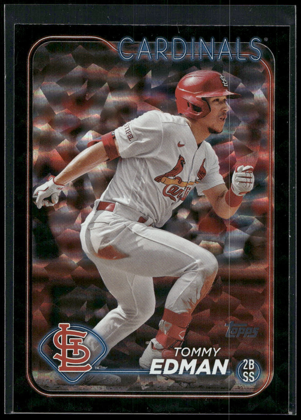 2024 Topps #491 Tommy Edman Black Crackle Foil