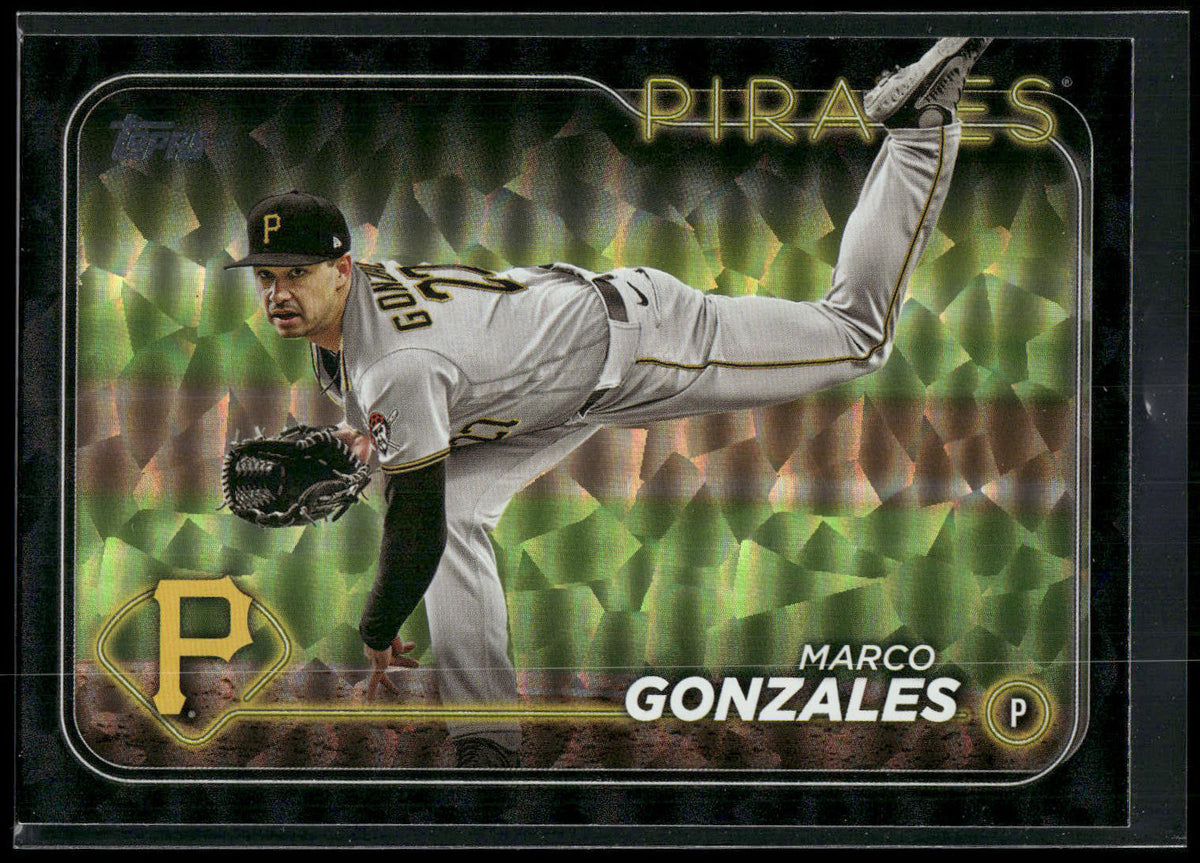 2024 Topps #682 Marco Gonzales Black Crackle Foil