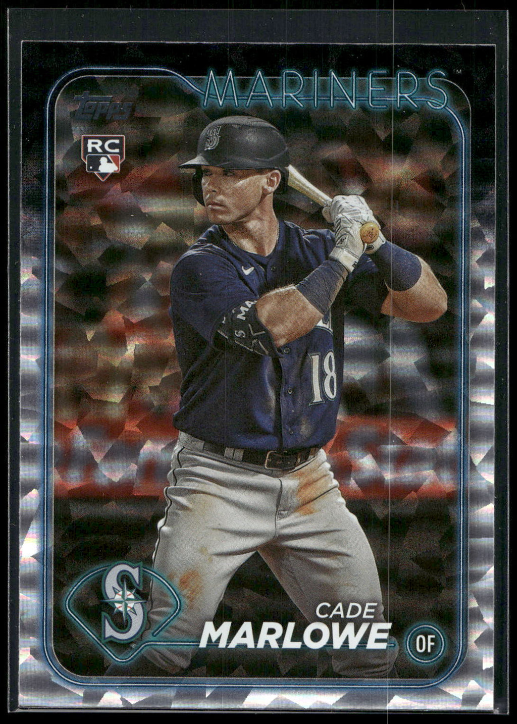 2024 Topps #286 Cade Marlowe Silver Crackle Foil