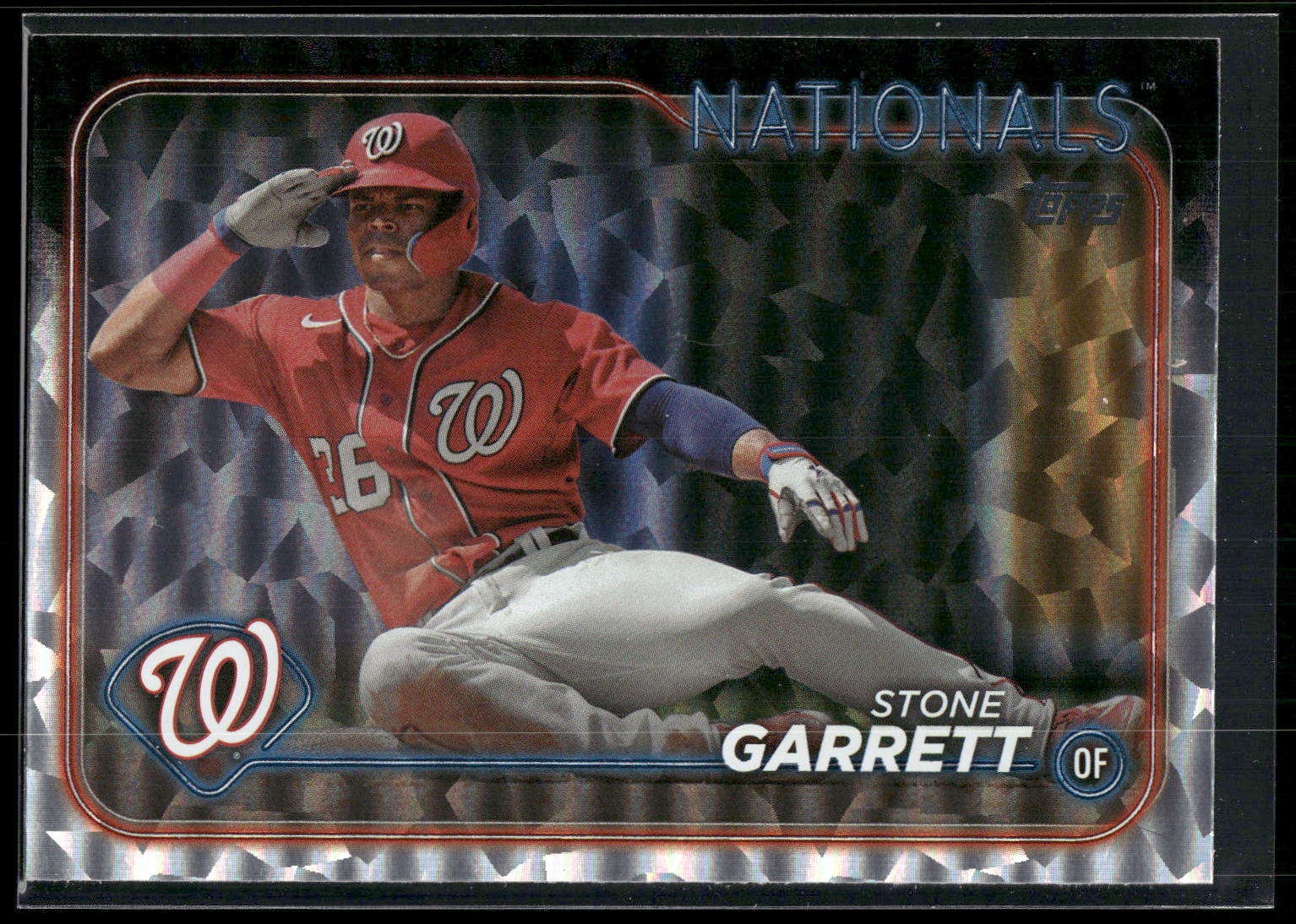 2024 Topps #68 Stone Garrett Silver Crackle Foil