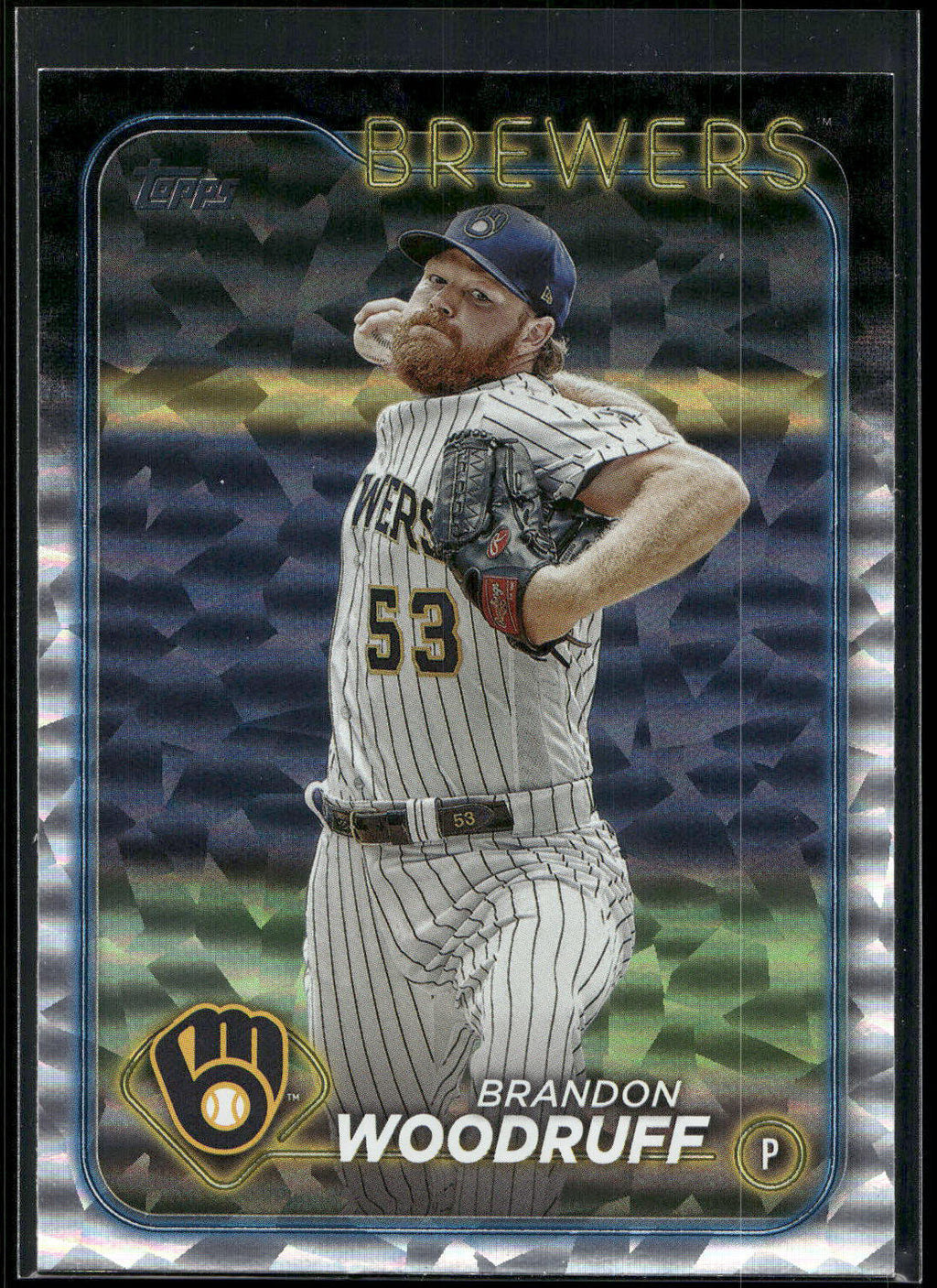2024 Topps #103 Brandon Woodruff Silver Crackle Foil