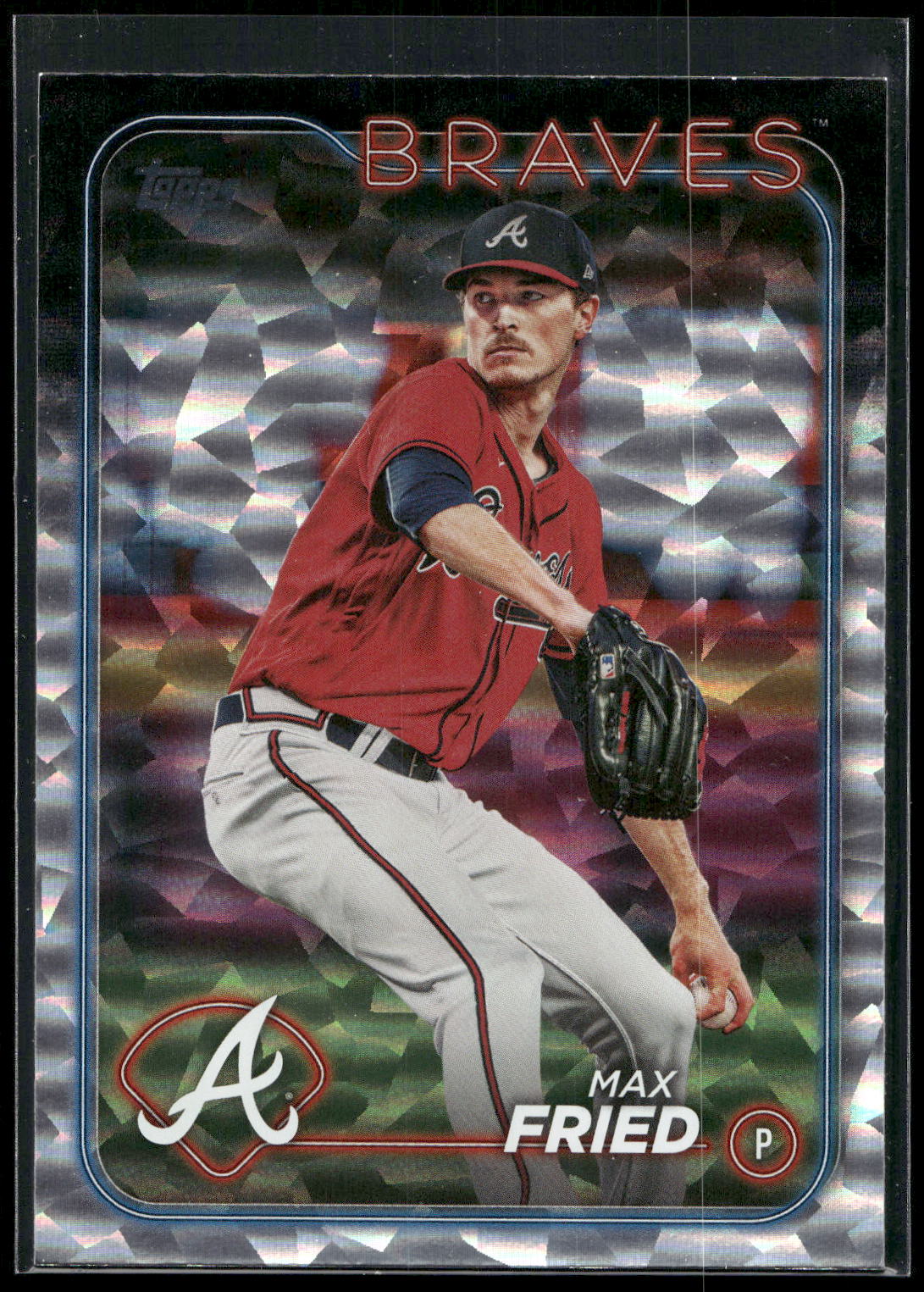 2024 Topps #146 Max Fried Silver Crackle Foil