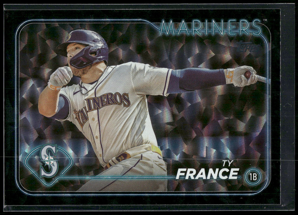 2024 Topps #611 Ty France Black Crackle Foil