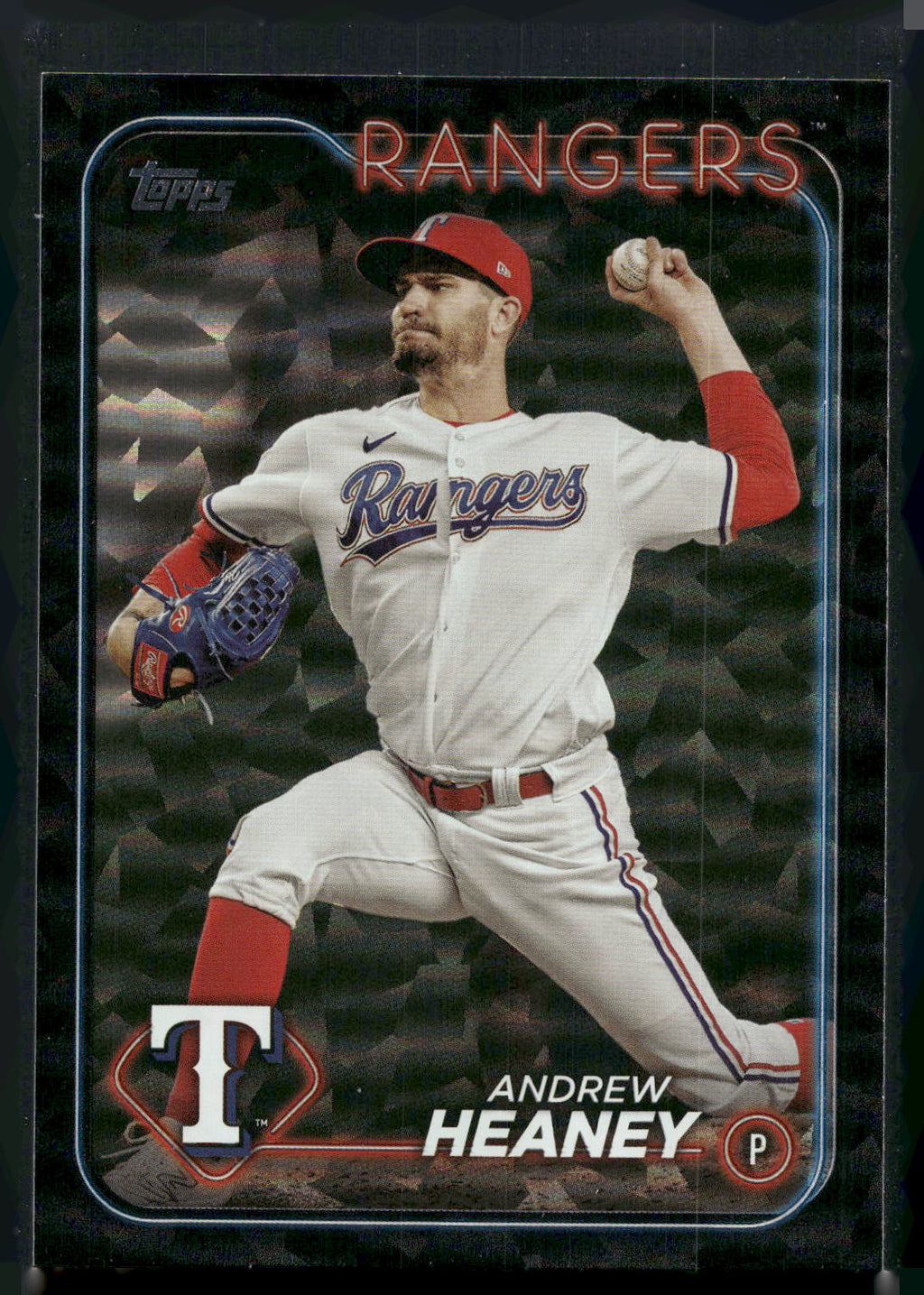2024 Topps #665 Andrew Heaney Black Crackle Foil