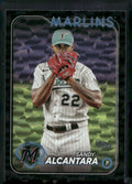2024 Topps #636 Sandy Alcantara Black Crackle Foil