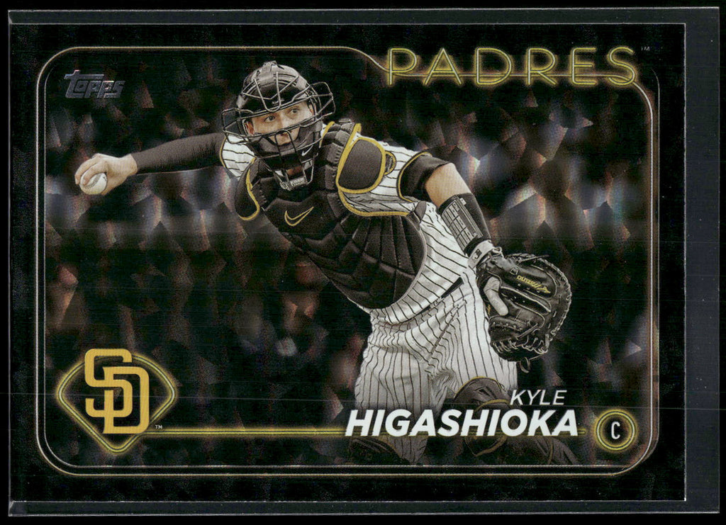 2024 Topps #512 Kyle Higashioka Black Crackle Foil