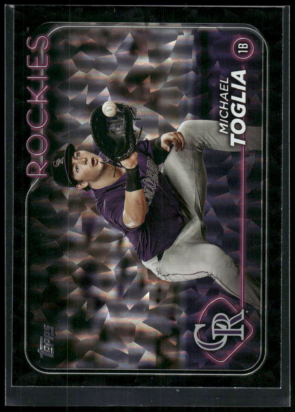 2024 Topps #626 Michael Toglia Black Crackle Foil