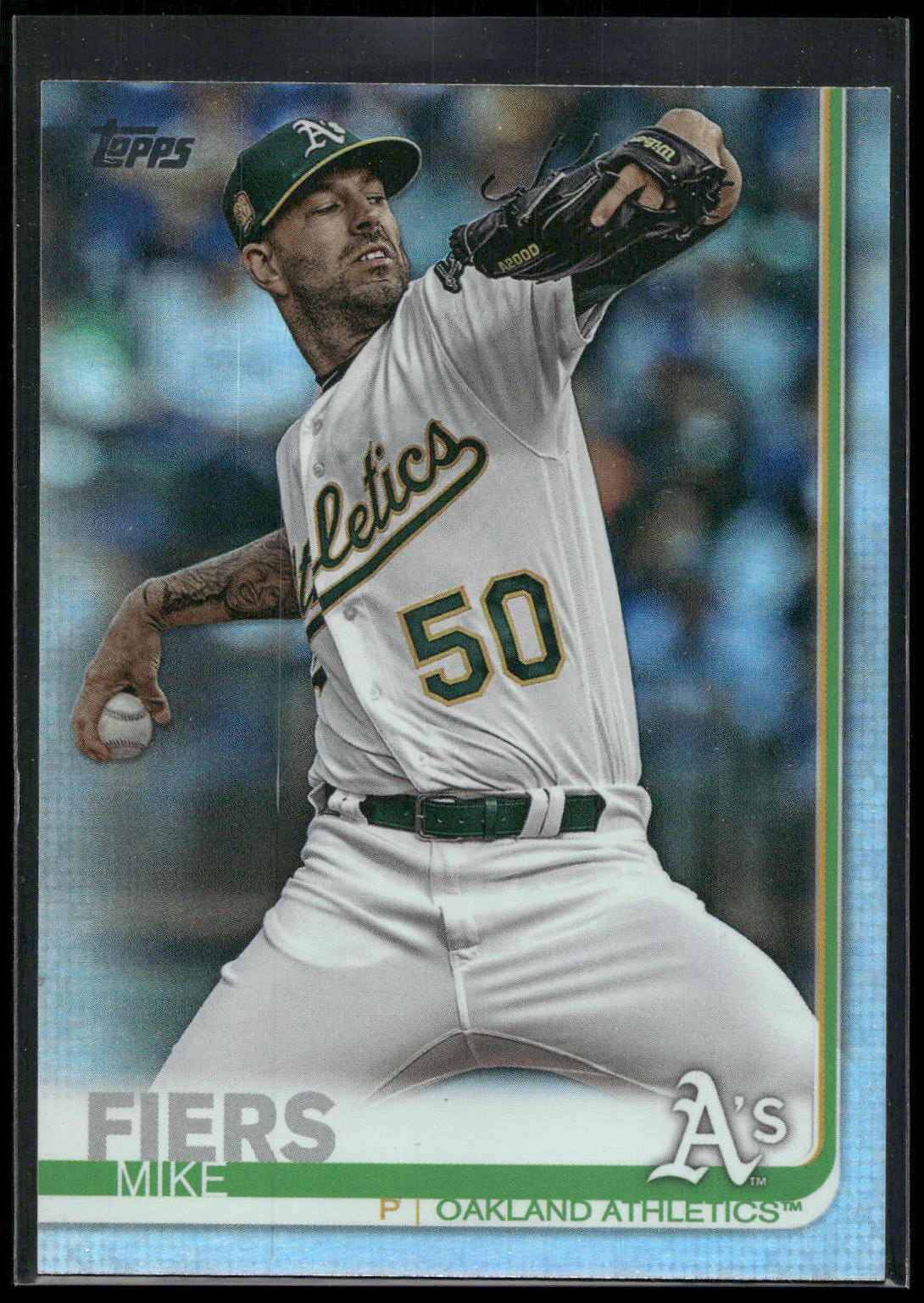 2019 Topps #413 Mike Fiers Rainbow Foil