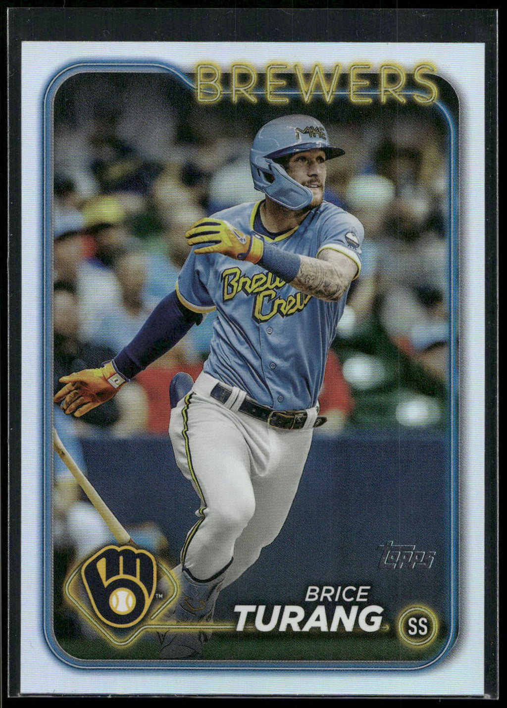 2024 Topps #570 Brice Turang Rainbow Foil